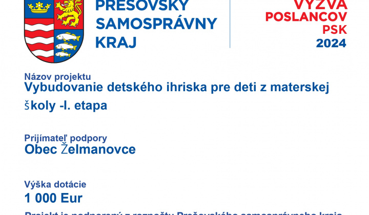 1. fotografia fotogalérie Aktuality / PSK - Vybudovanie detského ihriska pre deti z materskej školy - I.etapa - foto