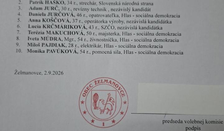 2. fotografia fotogalérie KOMUNÁLNE VOĽBY 2026