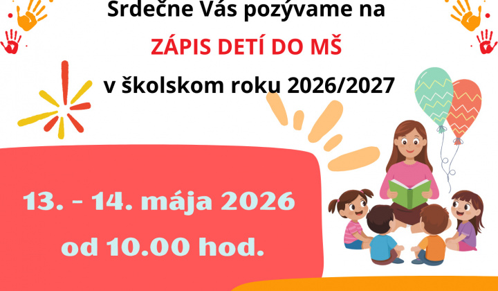 Fotka - Zápis- Materská škola Želmanovce